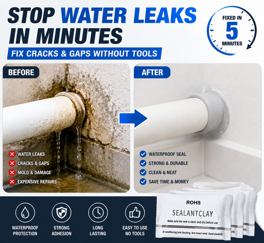 💧 Waterproof Sealing Putty – Fix Leaks, Cracks & Gaps in Minutes Without Tools(10Pcs)