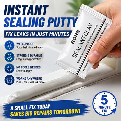 💧 Waterproof Sealing Putty – Fix Leaks, Cracks & Gaps in Minutes Without Tools(10Pcs)