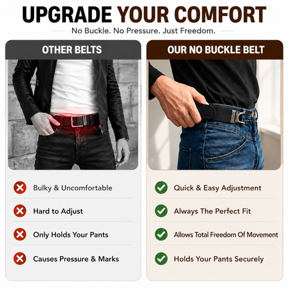 🔥 LAST DAY 50% OFF-👖 No Buckle Elastic Belt – Invisible Stretch Waistband For Jeans & Everyday Comfort