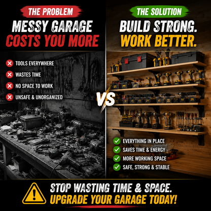 🧱 Build Strong Storage Walls in Minutes – Heavy Duty Hidden Bracket Kit