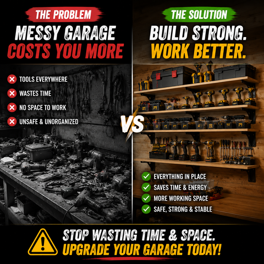 🧱 Build Strong Storage Walls in Minutes – Heavy Duty Hidden Bracket Kit