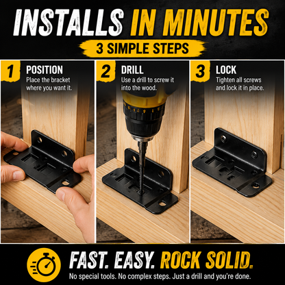 🧱 Build Strong Storage Walls in Minutes – Heavy Duty Hidden Bracket Kit