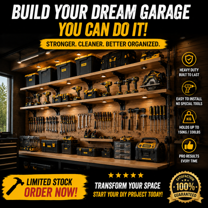 🧱 Build Strong Storage Walls in Minutes – Heavy Duty Hidden Bracket Kit