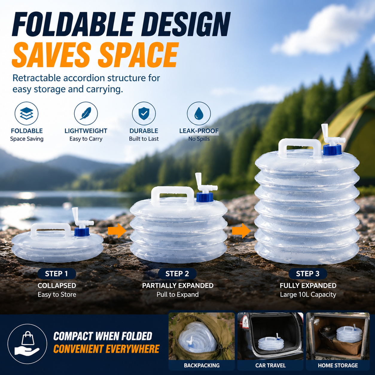 Foldable design saves space