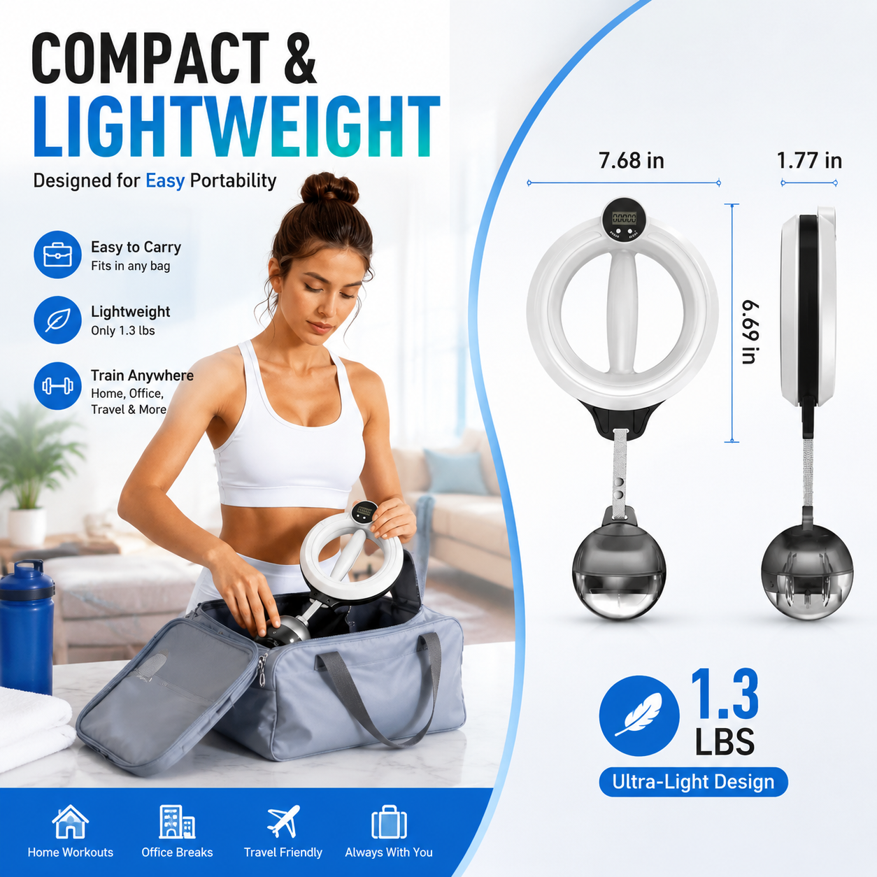 Merach 360° Wrist & Forearm Trainer | Upper Body Strength & Home Gym Tool