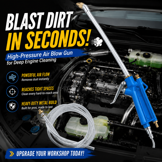 Heavy-Duty Pneumatic Air Blow Gun 💨 | Industrial Metal Air Cleaner for Engine & Tight Spaces