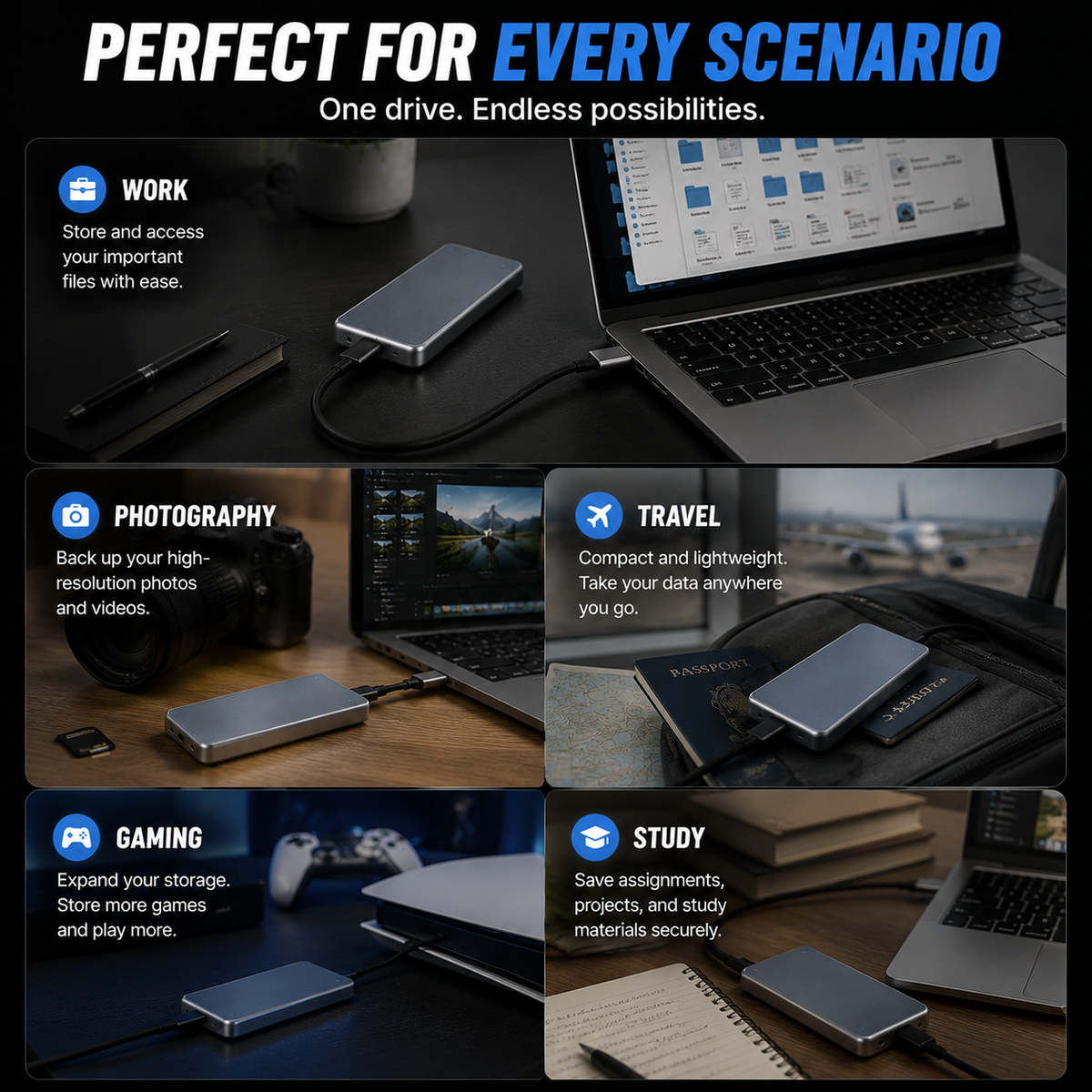 Perfect for every scenario portable SSD