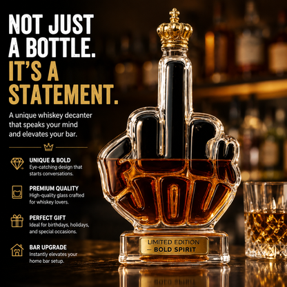 🥃 Whiskey Decanter Bottle – Unique Bar Display Gift For Whiskey Lovers