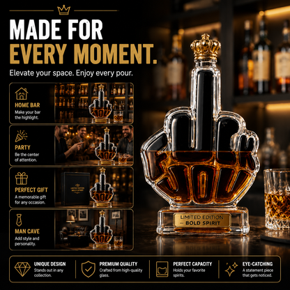 🥃 Whiskey Decanter Bottle – Unique Bar Display Gift For Whiskey Lovers