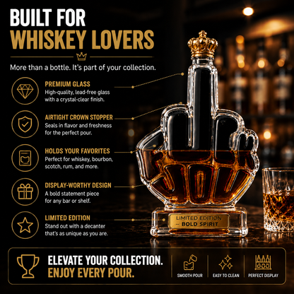 🥃 Whiskey Decanter Bottle – Unique Bar Display Gift For Whiskey Lovers