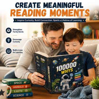📚 100,000 Whys Kids Learning Notebook – Fun Educational Journal for Curious Young Minds
