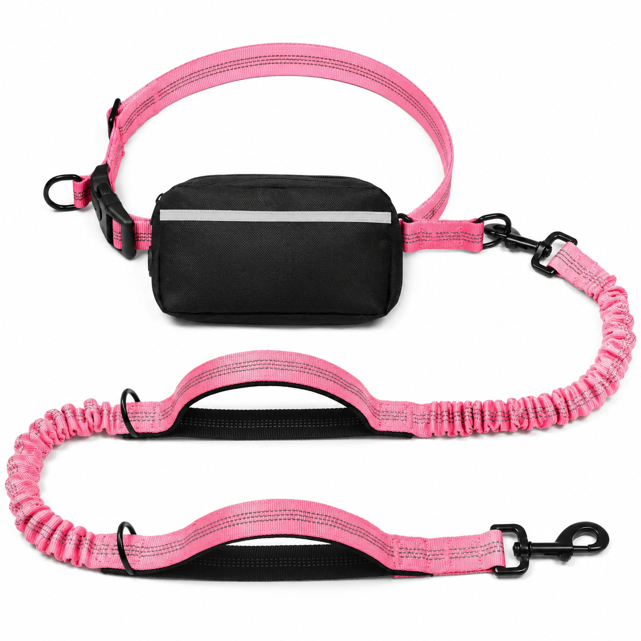 Hands Free Dog Leash With Pouch | Running & Walking Dog Leash