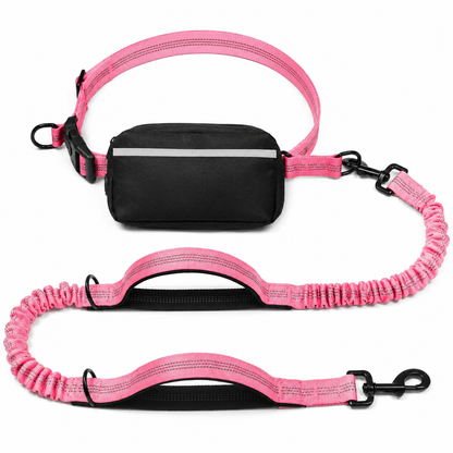 Hands Free Dog Leash With Pouch | Running & Walking Dog Leash