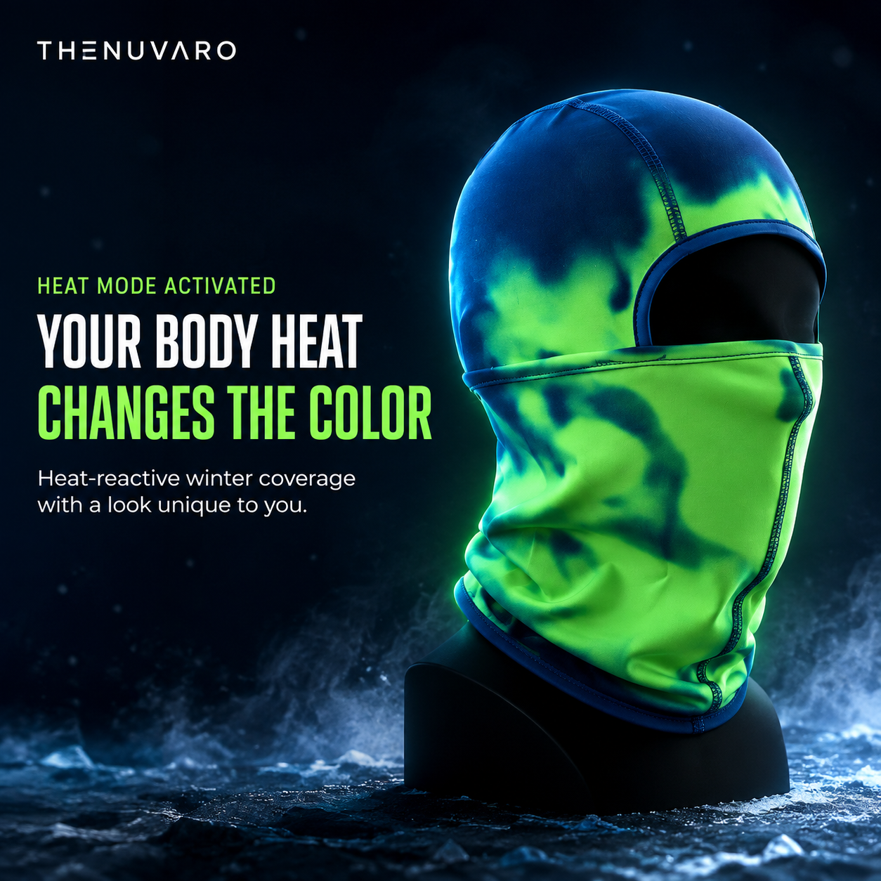 🔥 Heat-Reactive Color-Changing Balaclava for Skiing & Snowboarding