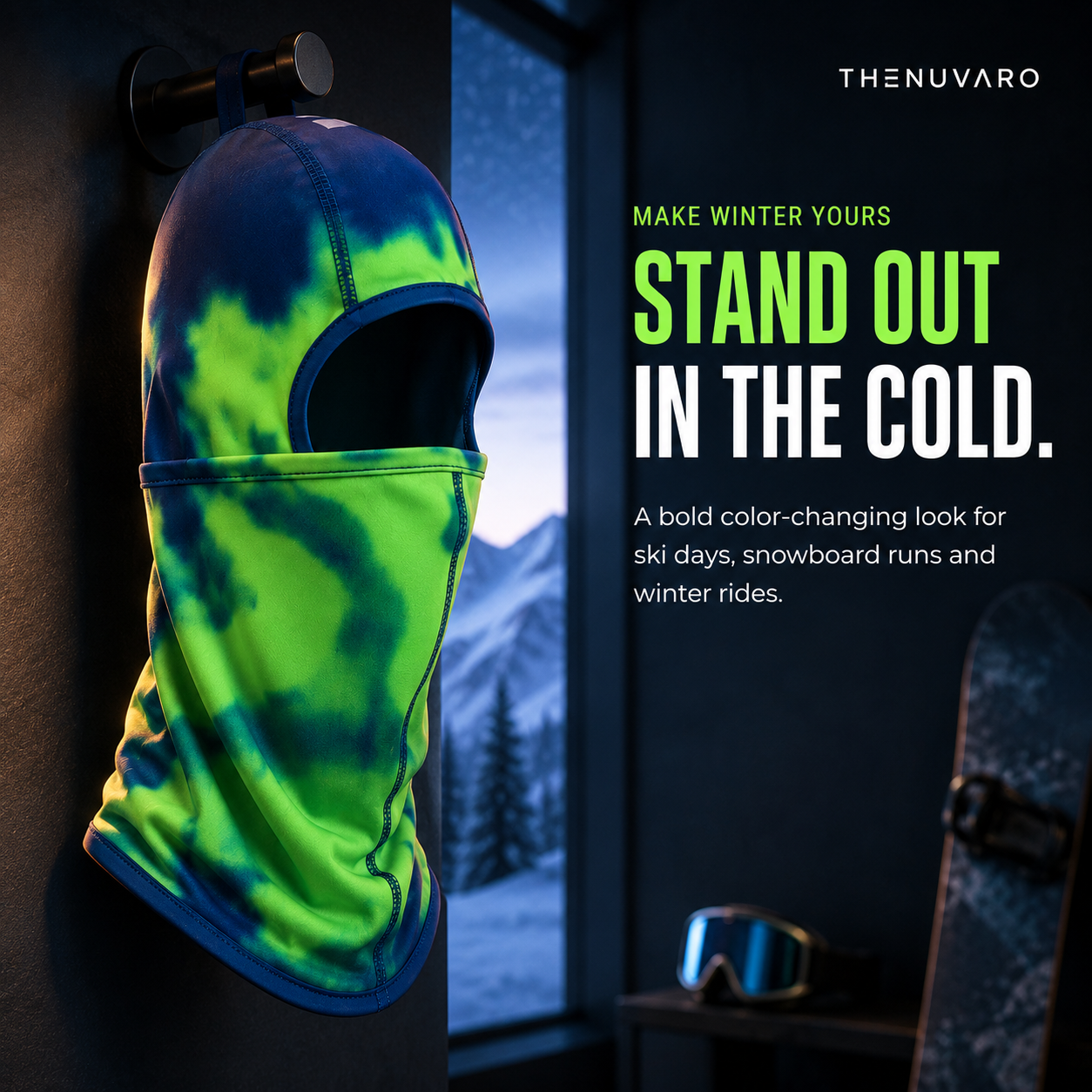 🔥 Heat-Reactive Color-Changing Balaclava for Skiing & Snowboarding