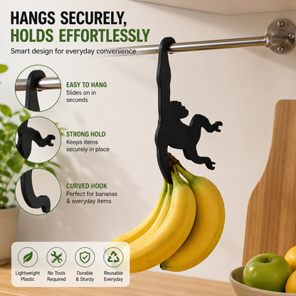 Monkey Hanger Hooks – 3-Pack Space-Saving Utility Hooks
