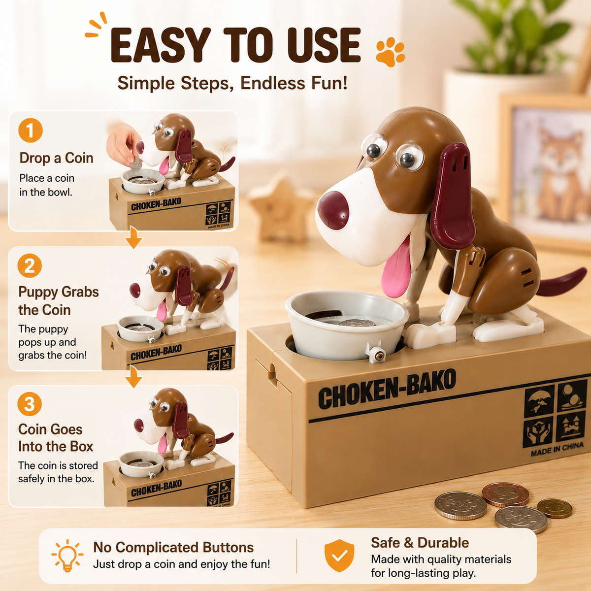 🐶 Interactive Puppy Coin Bank for Kids | Fun Saving Money Toy