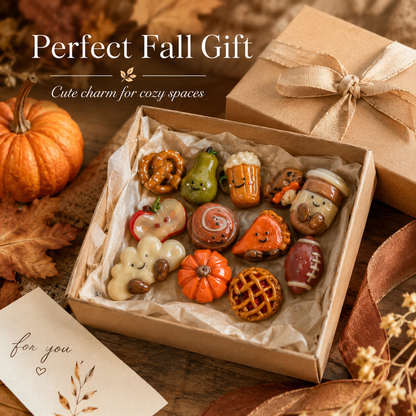 🍂 Cute Fall Clay Fridge Magnets – Cozy Autumn Decor Set