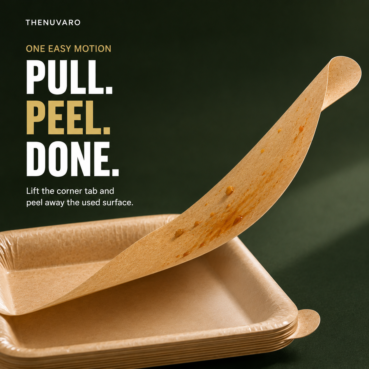 🍽️ 20-Layer Peel-Away Paper Plate – Eat, Peel & Repeat