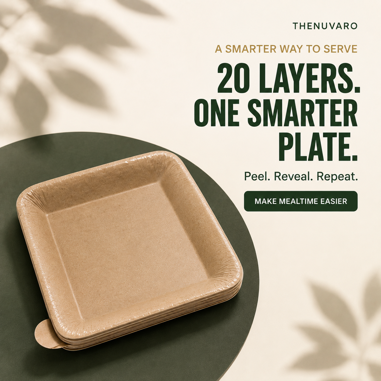 🍽️ 20-Layer Peel-Away Paper Plate – Eat, Peel & Repeat