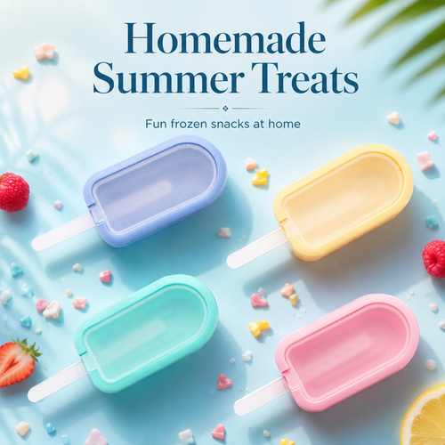 🍓 Homemade Popsicle Mold Set – Easy DIY Frozen Treat Maker