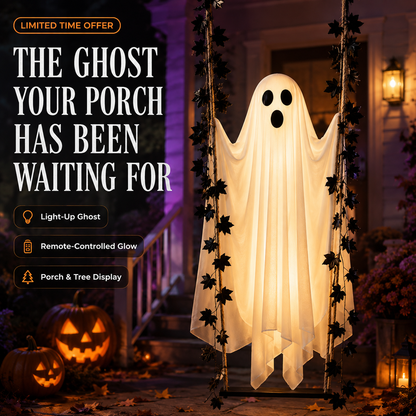 👻 Light-Up Swinging Ghost Halloween Decoration