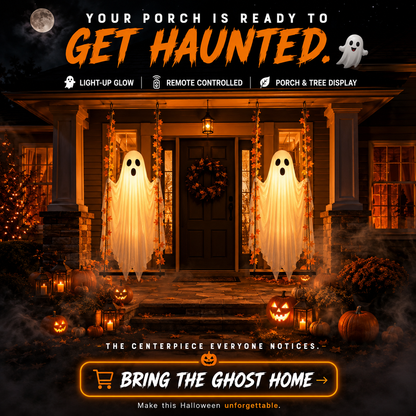 👻 Light-Up Swinging Ghost Halloween Decoration