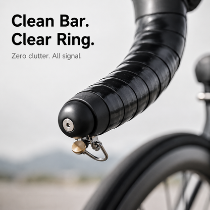🔔 80dB Bar-End Bike Bell – Space-Saving Handlebar End Bell