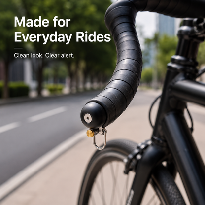 🔔 80dB Bar-End Bike Bell – Space-Saving Handlebar End Bell