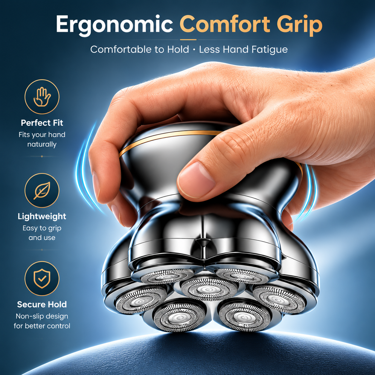 🪒 7D Electric Head Shaver for Men | Wet & Dry Rotary Razor