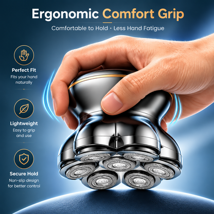 🪒 7D Electric Head Shaver for Men | Wet & Dry Rotary Razor