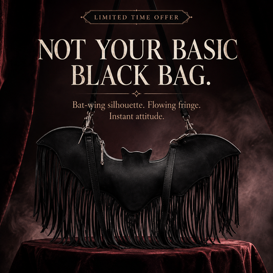🦇 Bat Wing Fringe Shoulder Bag