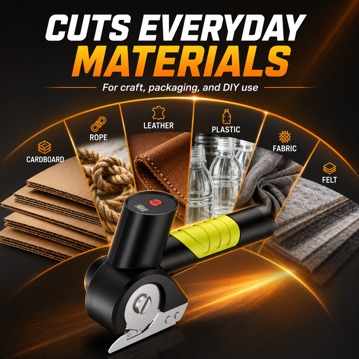 ⚡ Cordless Electric Scissors | Powerful Rotary Cutter for Cardboard, Fabric & DIY