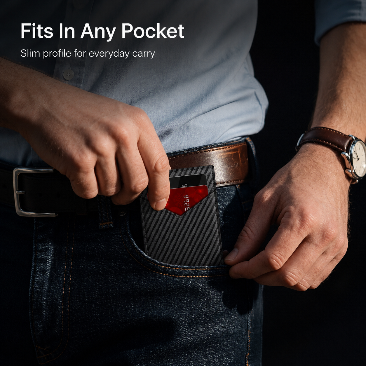 Men's Pop-Up RFID Wallet | Slim Minimalist Card Holder