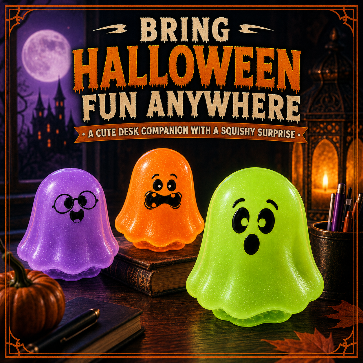 👻 Glow Ghost Squishy Toy | Halloween Light-Up Stress Relief Toy🎃