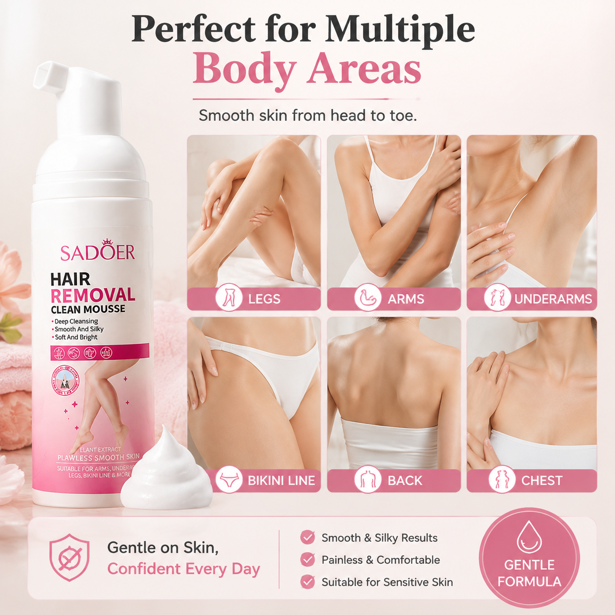 ✨ Smooth Skin Hair Removal Mousse – Gentle Foam Beauty Care At Home