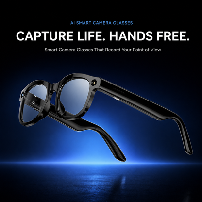 📸 AI Smart Camera Glasses – Hands-Free Photos, Video, Translation & Calls