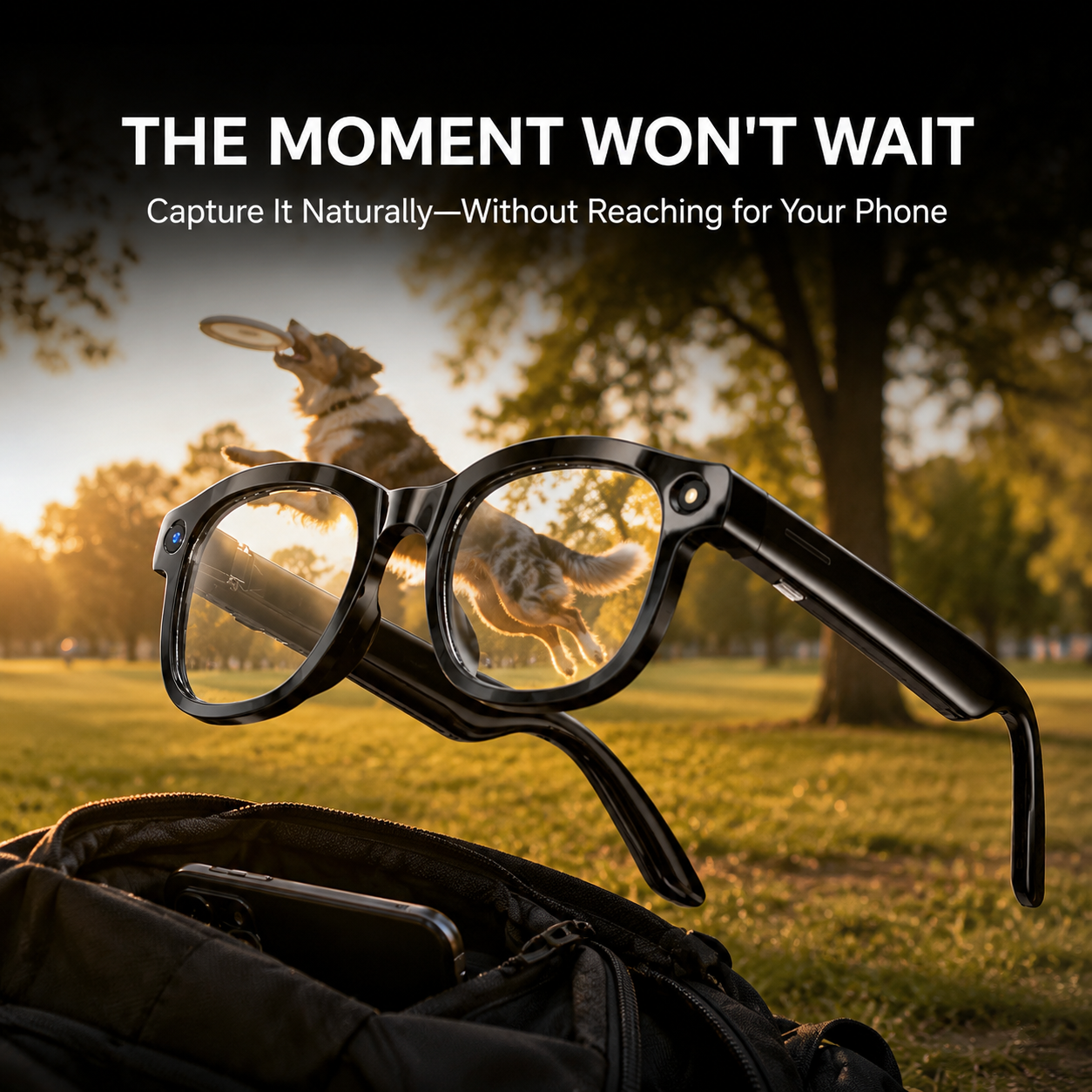 📸 AI Smart Camera Glasses – Hands-Free Photos, Video, Translation & Calls