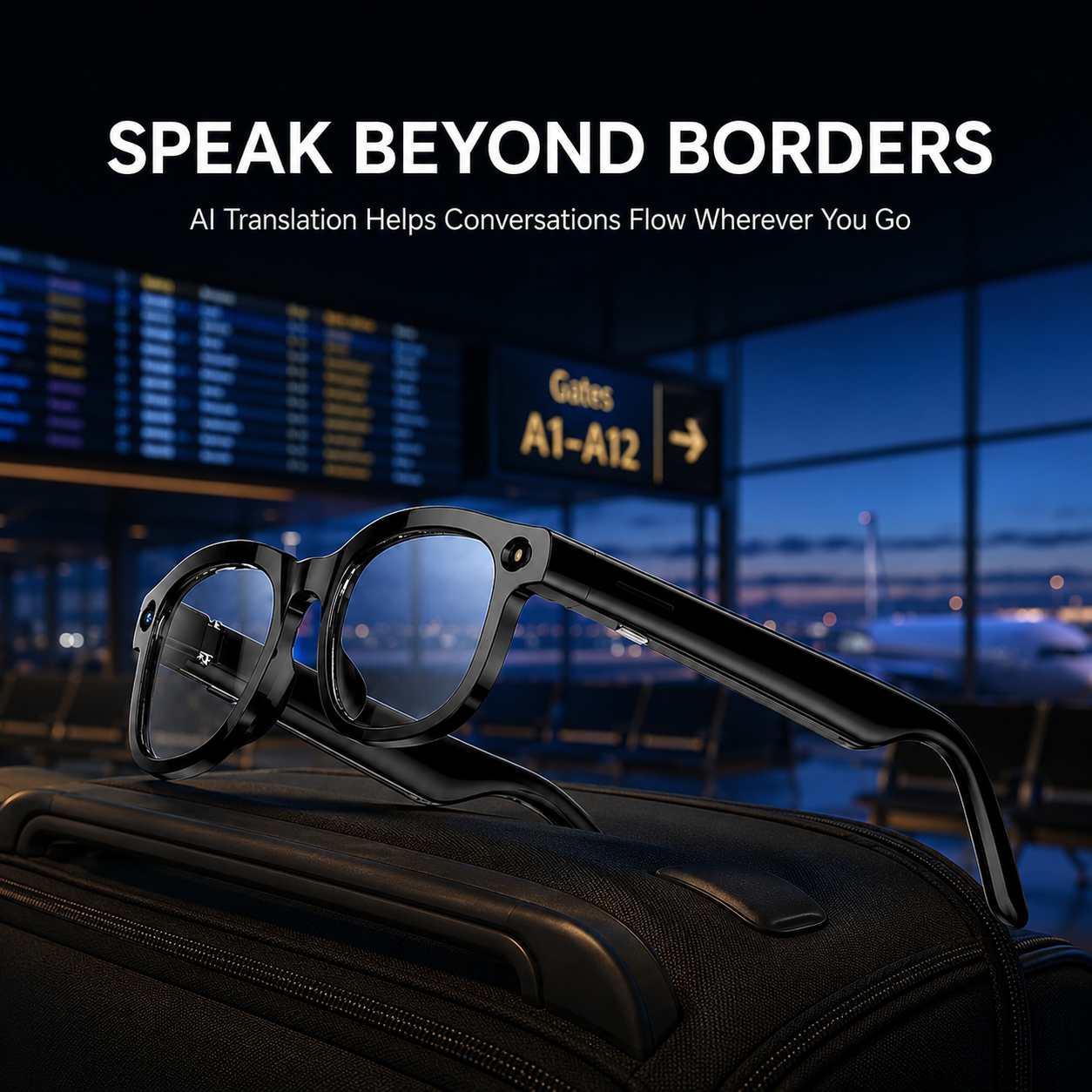📸 AI Smart Camera Glasses – Hands-Free Photos, Video, Translation & Calls