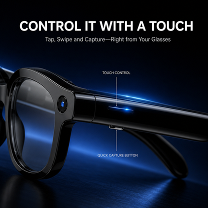 📸 AI Smart Camera Glasses – Hands-Free Photos, Video, Translation & Calls