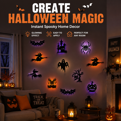 🎃 Halloween LED Wall Stickers | Glow In The Dark Spooky Home Decoration