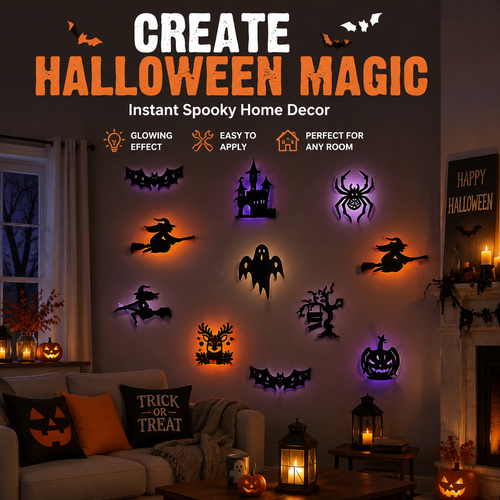 🎃 Halloween LED Wall Stickers | Glow In The Dark Spooky Home Decoration