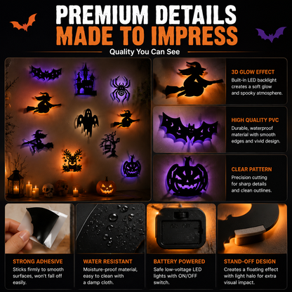 🎃 Halloween LED Wall Stickers | Glow In The Dark Spooky Home Decoration