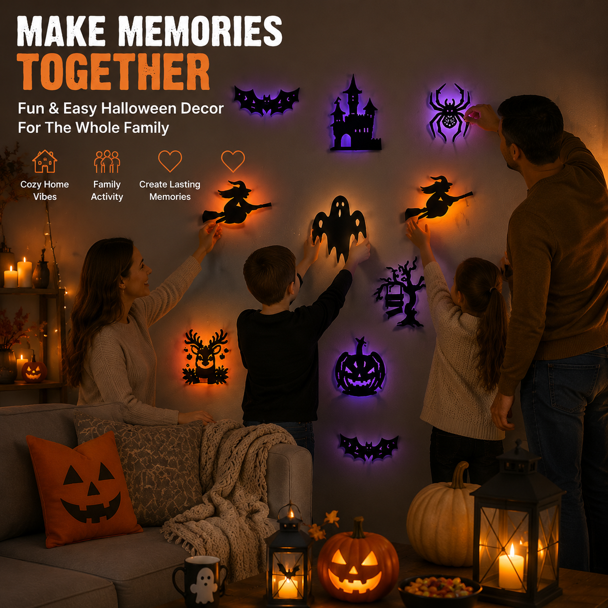 🎃 Halloween LED Wall Stickers | Glow In The Dark Spooky Home Decoration