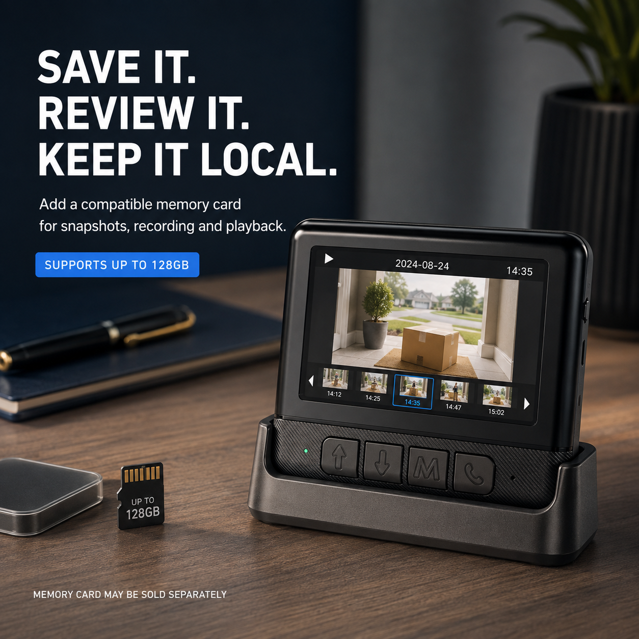 📹 4.3-Inch Screen Video Doorbell – See & Talk Without Wi-Fi