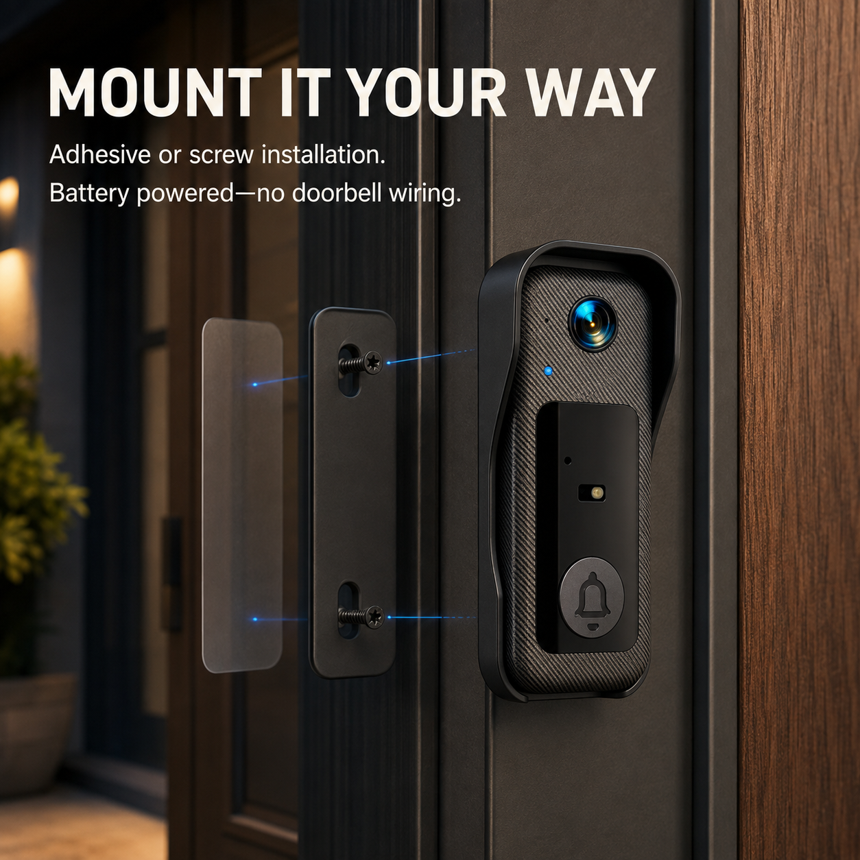 📹 4.3-Inch Screen Video Doorbell – See & Talk Without Wi-Fi