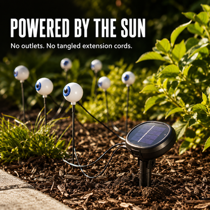 👁️ Solar Halloween Yard Lights — Glowing Eyeballs, Skulls & Ghosts
