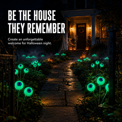 👁️ Solar Halloween Yard Lights — Glowing Eyeballs, Skulls & Ghosts