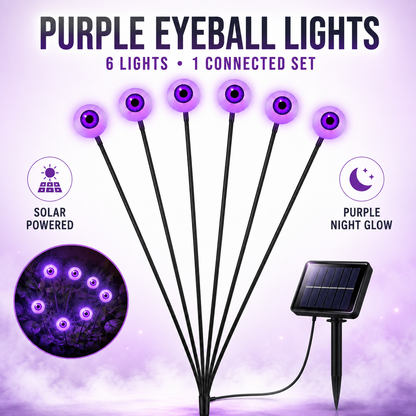 👁️ Solar Halloween Yard Lights — Glowing Eyeballs, Skulls & Ghosts