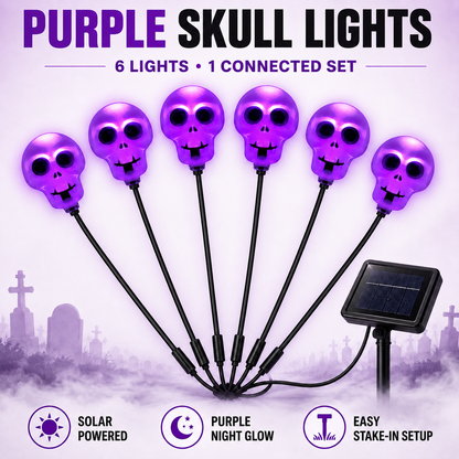 👁️ Solar Halloween Yard Lights — Glowing Eyeballs, Skulls & Ghosts